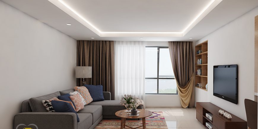Thiết kế nội thất phòng khách căn hộ nhỏ