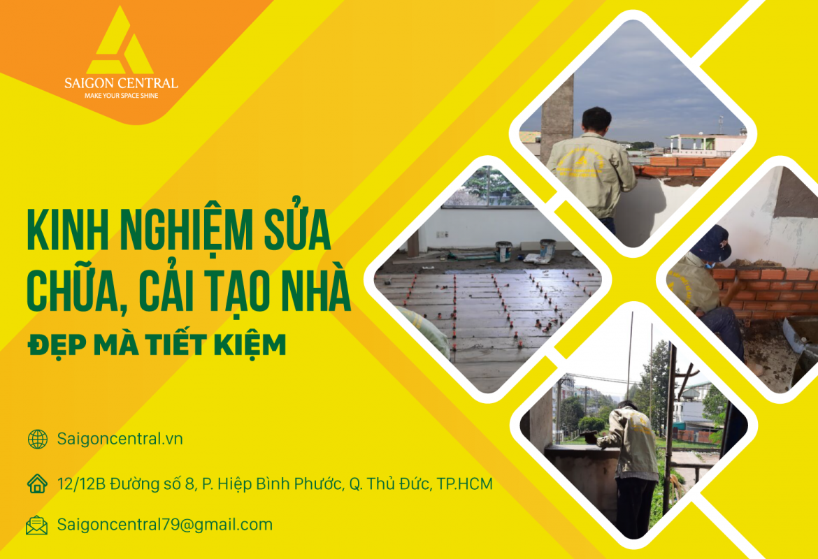Kinh nghiệm sửa chữa, cải tạo nhà đẹp mà tiết kiệm