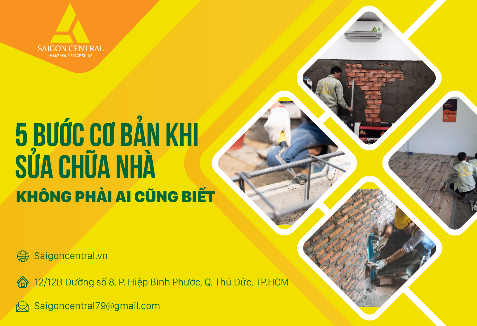 5 bước cơ bản khi sửa chữa nhà không phải ai cũng biết 