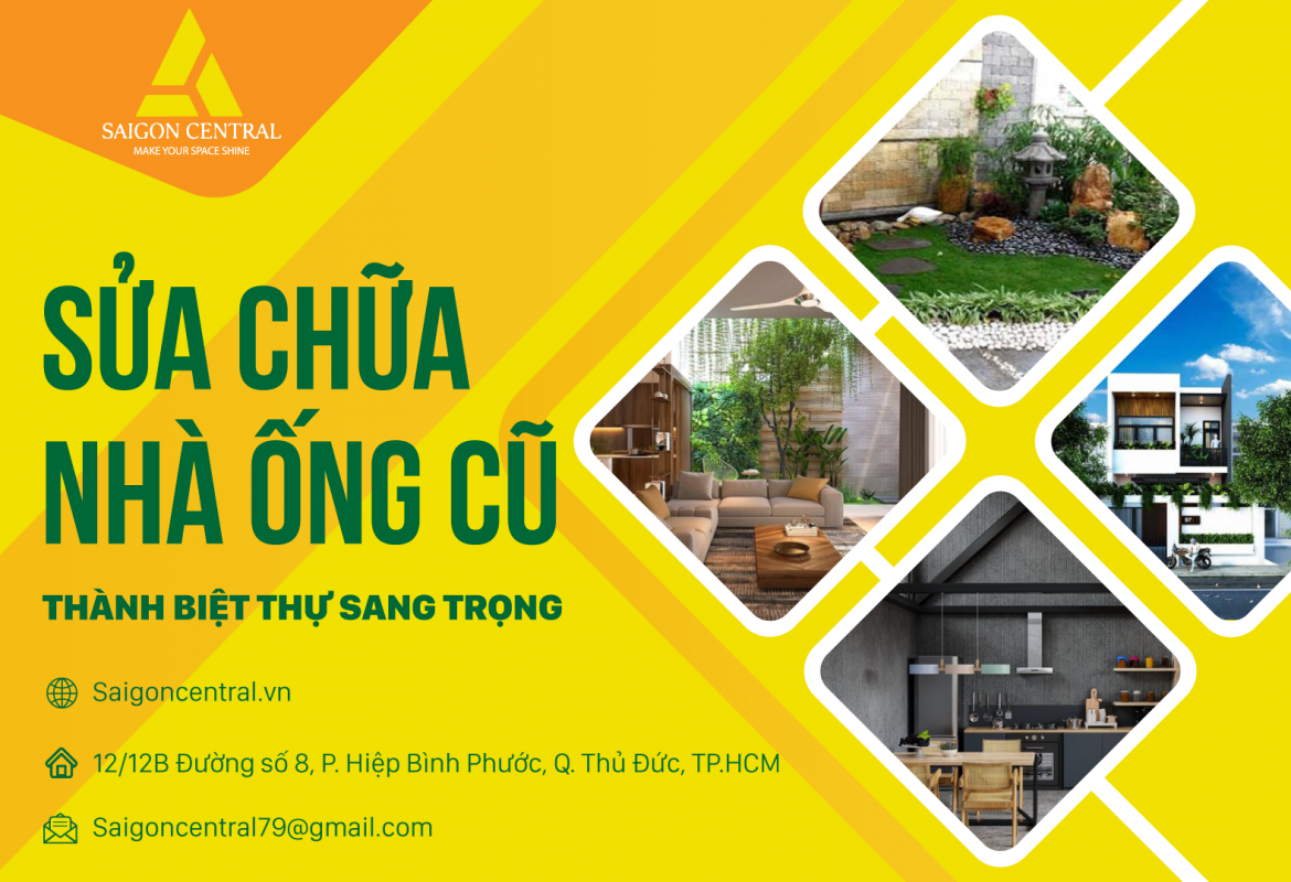 Sửa chữa nhà ống cũ thành biệt thự sang trọng