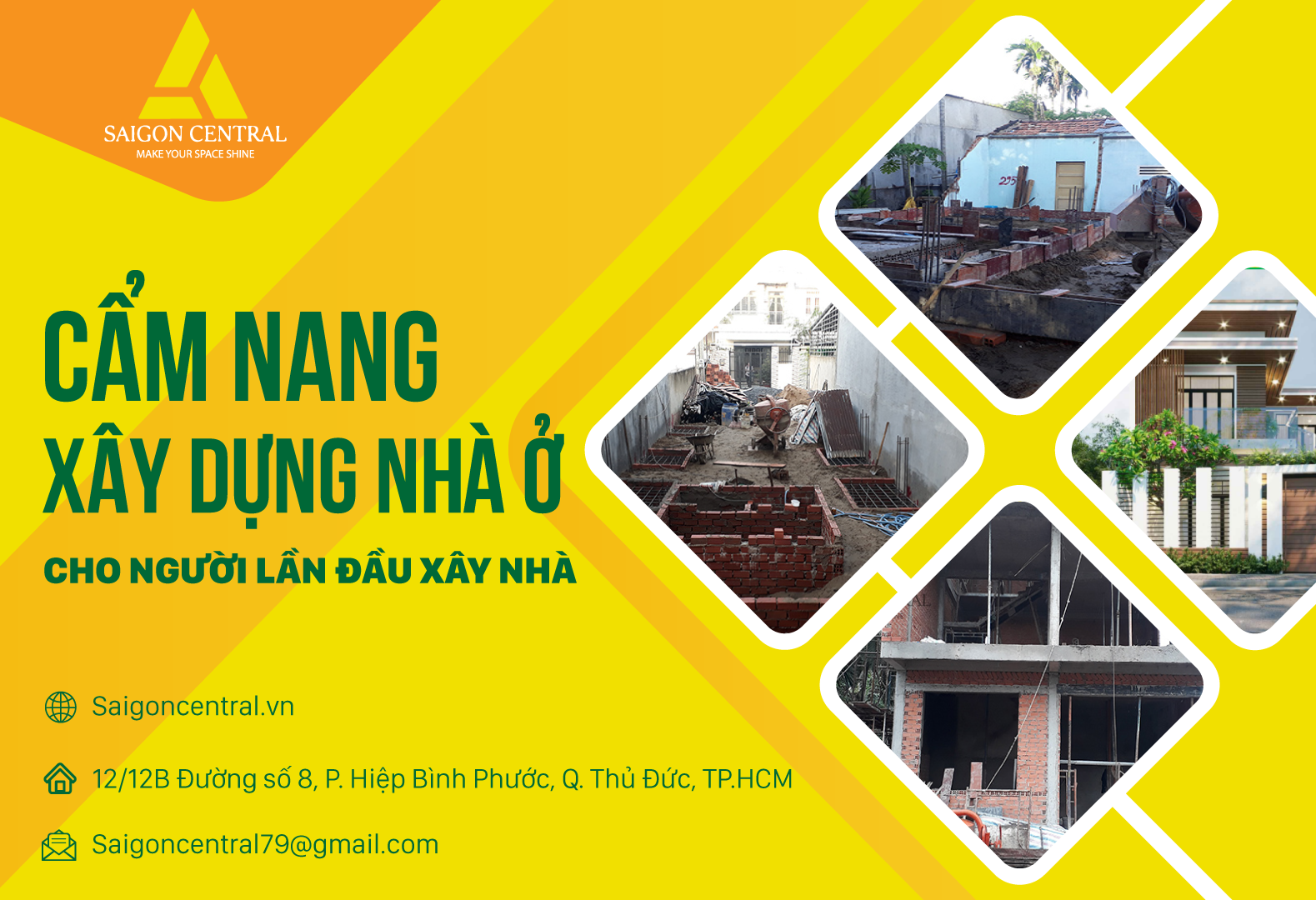 Cẩm nang xây dựng nhà ở cho người lần đầu xây nhà. 