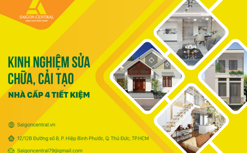Kinh nghiệm sửa chữa, cải tạo nhà cấp 4 tiết kiệm
