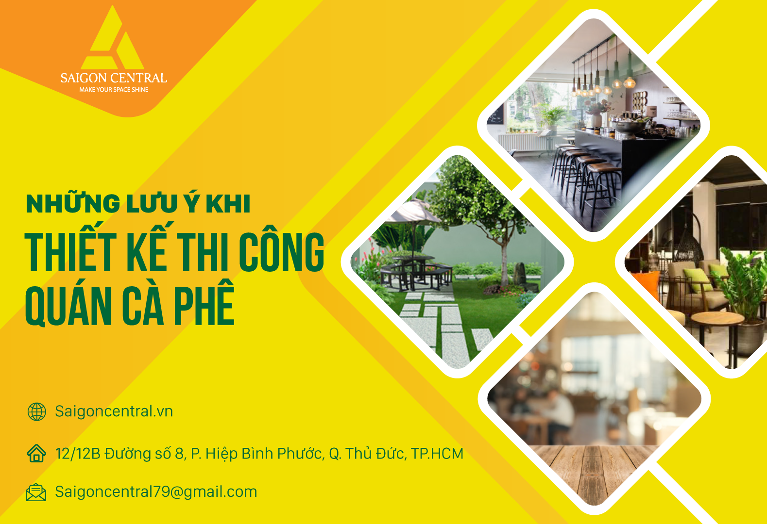 Những lưu ý khi thiết kế thi công quán cafe 