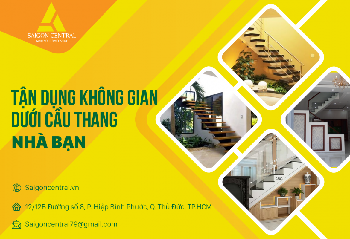 Tận dụng không gian phía dưới cầu thang