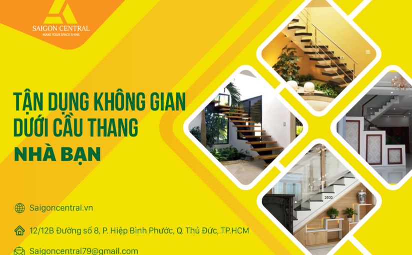 Tận dụng không gian phía dưới cầu thang nhà bạn