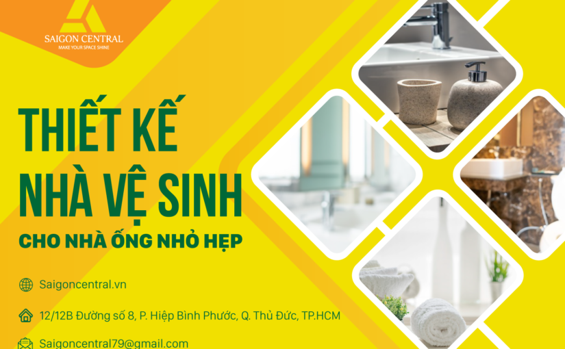 Thiết kế nhà vệ sinh cho nhà ống nhỏ hẹp