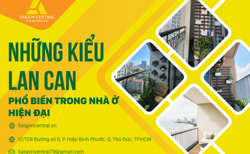 Những kiểu lan can cầu thang phổ biến trong nhà ở hiện đại