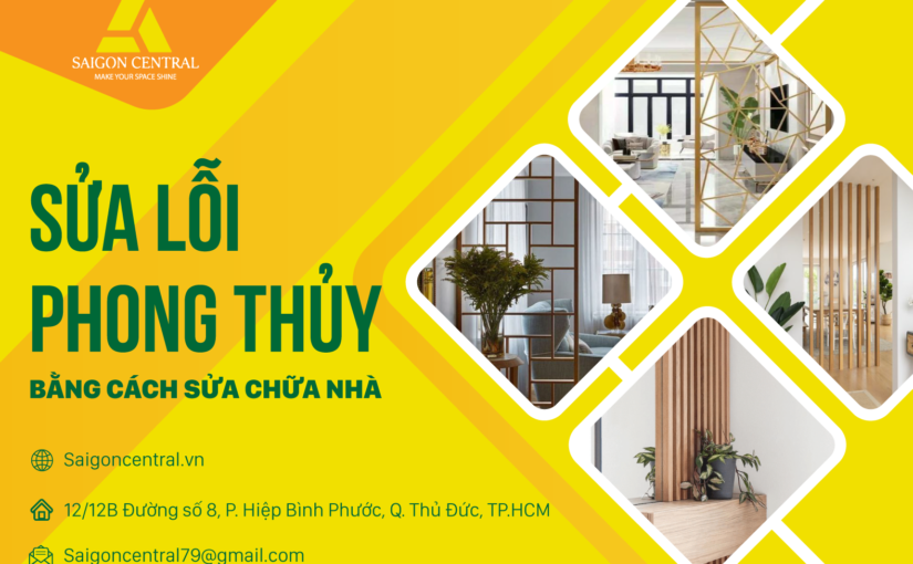 Sửa lỗi phong thủy bằng cách sửa chữa nhà