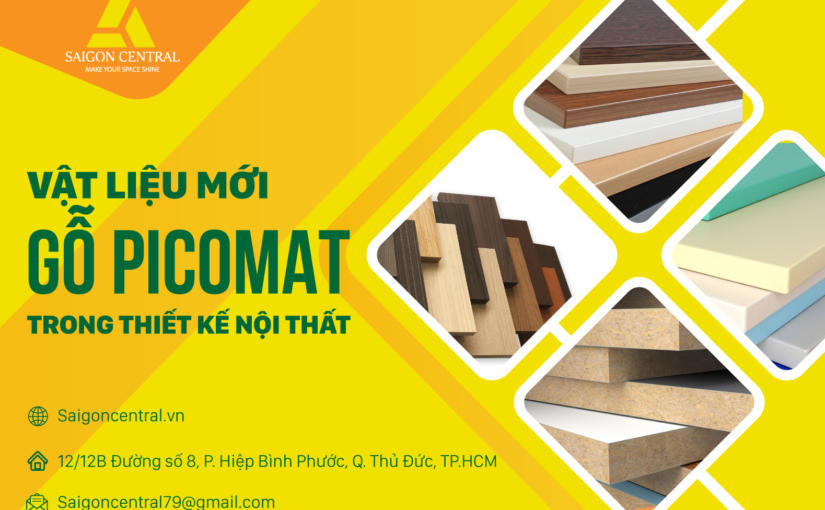 Vật liệu mới – Gỗ Picomat trong thiết kế nội thất