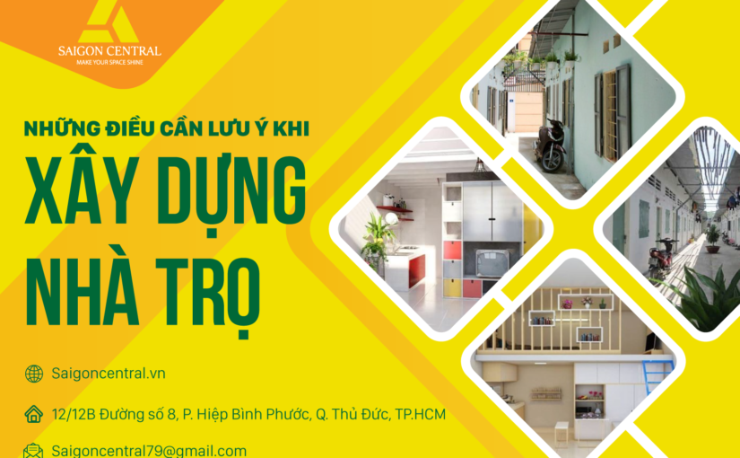Những điều cần lưu ý khi xây dựng nhà trọ