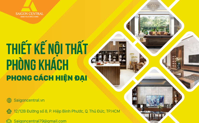 Thiết kế nội thất phòng khách phong cách hiện đại