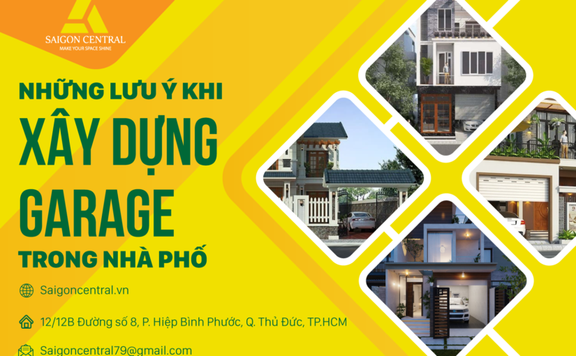 Những lưu ý khi xây dựng gara trong nhà phố