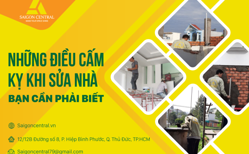 Những điều cấm kỵ khi sửa nhà bạn cần phải biết