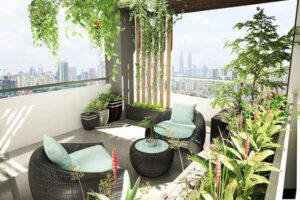 Thiết kế sân thượng nhà phố