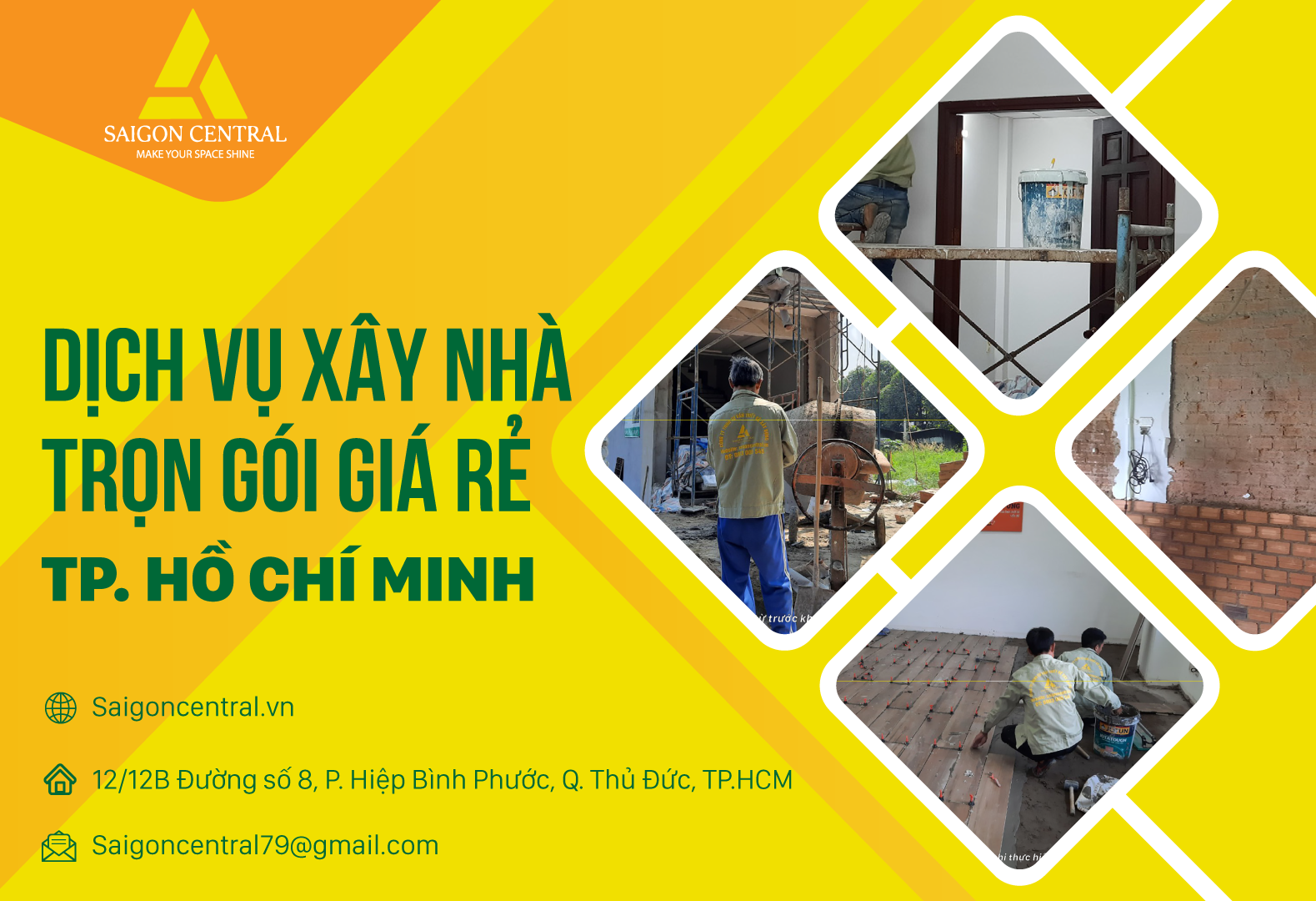 Dịch vụ xây nhà trọn gói giá rẻ Tp Hồ Chí Minh 