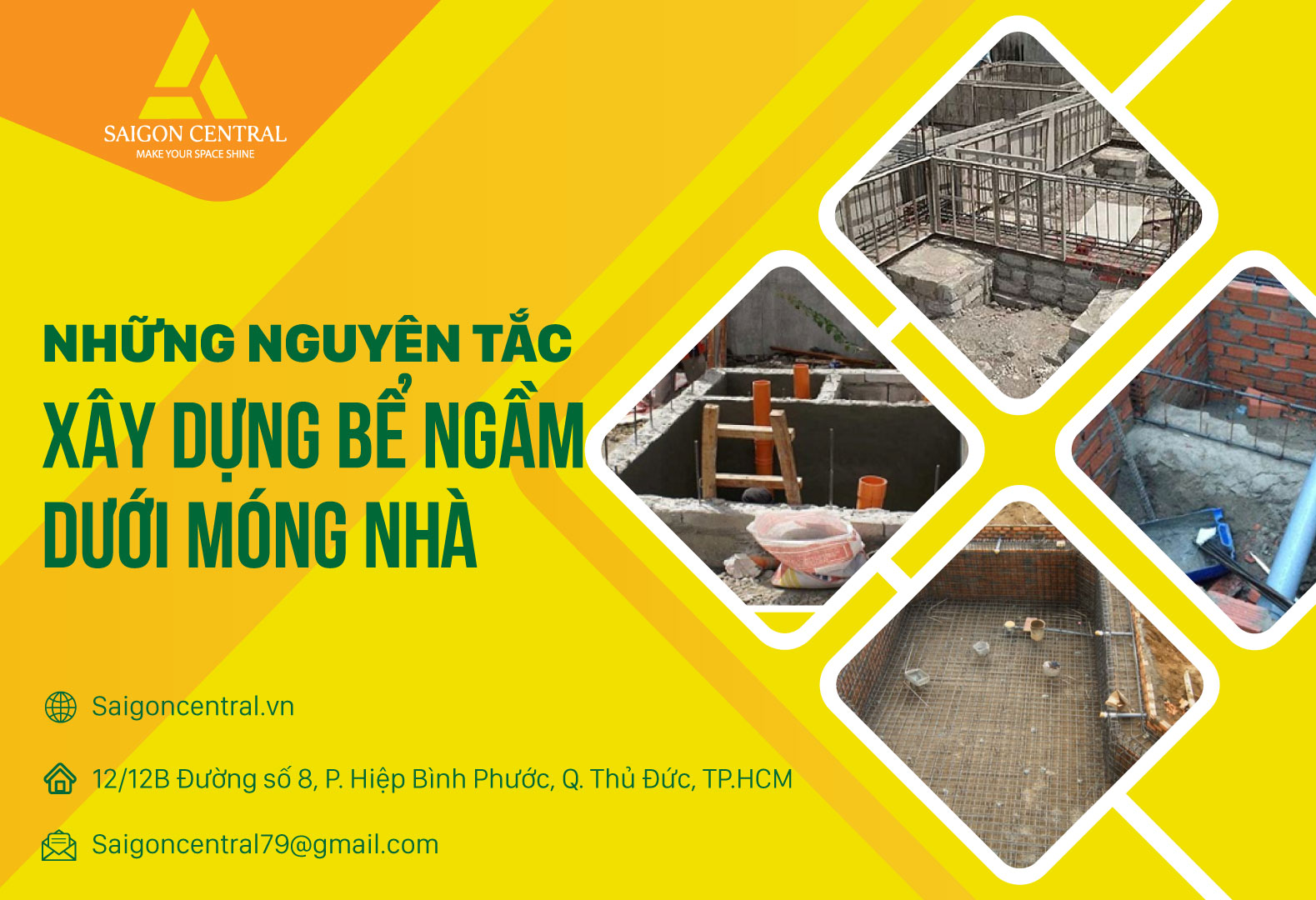 Những nguyên tắc xây dựng bể ngầm dưới móng nhà 