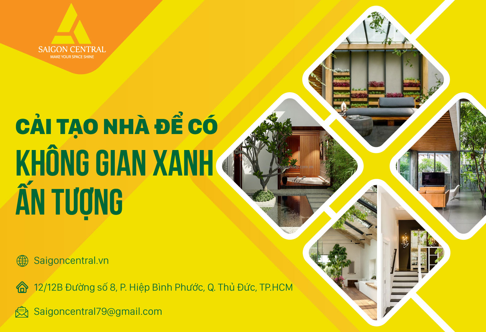 CẢI TẠO NHÀ ĐỂ CÓ KHÔNG GIAN XANH ẤN TƯỢNG 