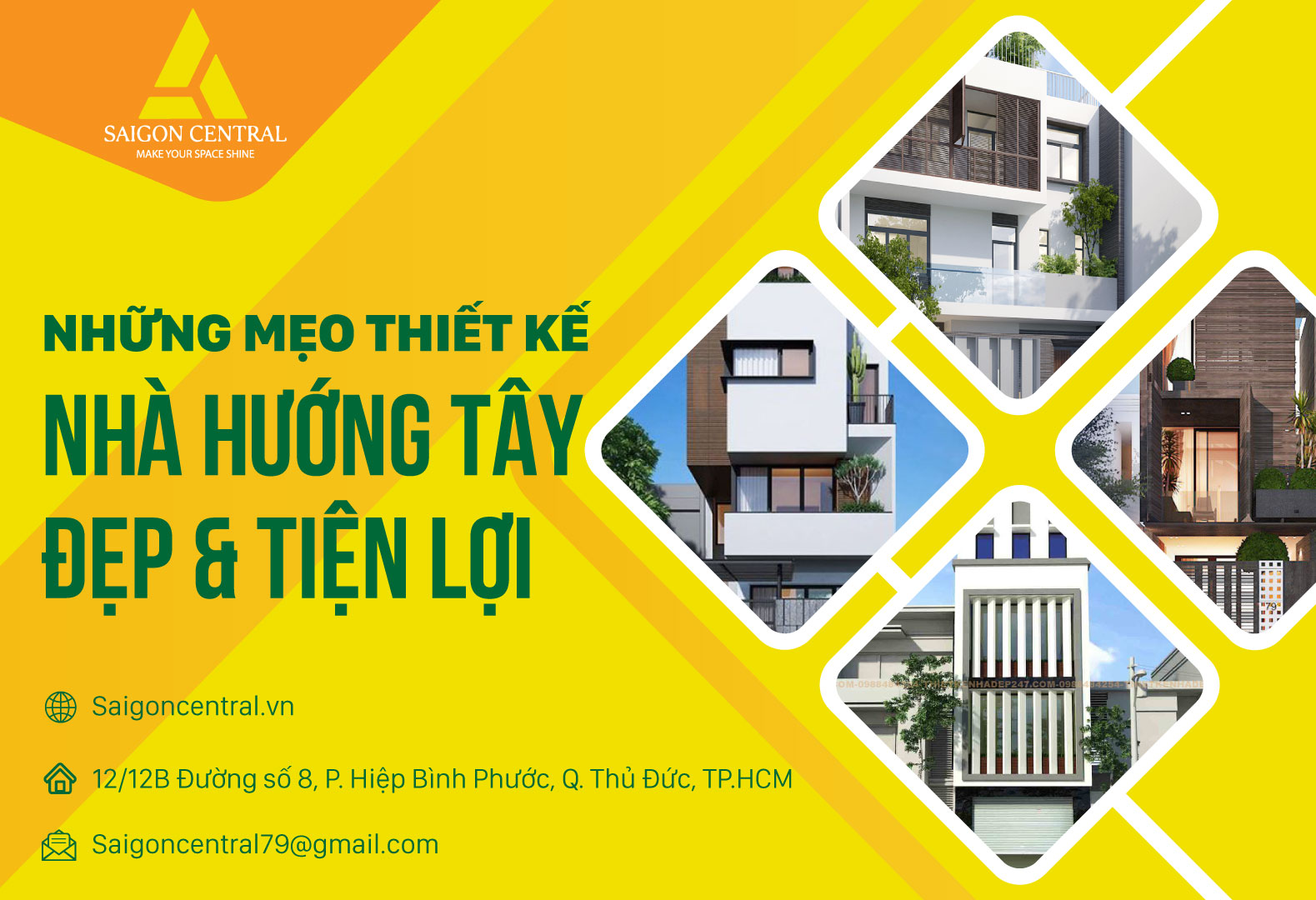 Những mẹo để thiết kế nhà hướng tây đẹp và tiện lợi 