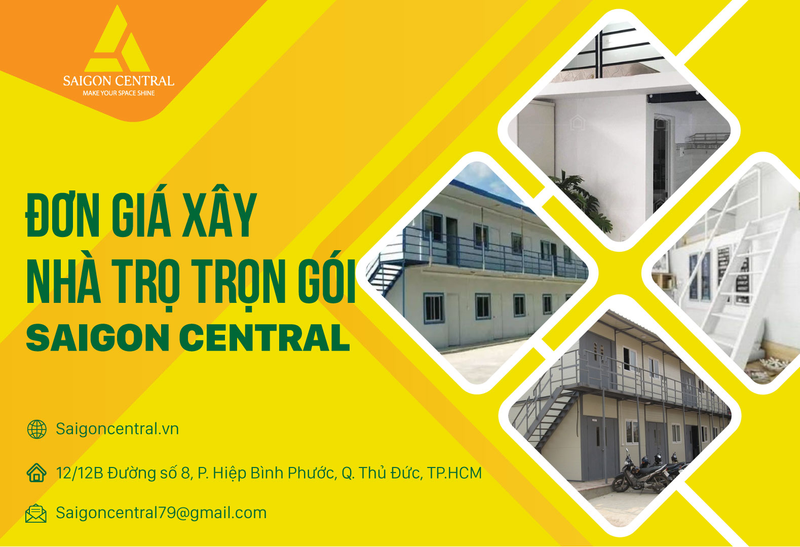 Đơn giá xây nhà trọ trọn gói – Saigon Central 