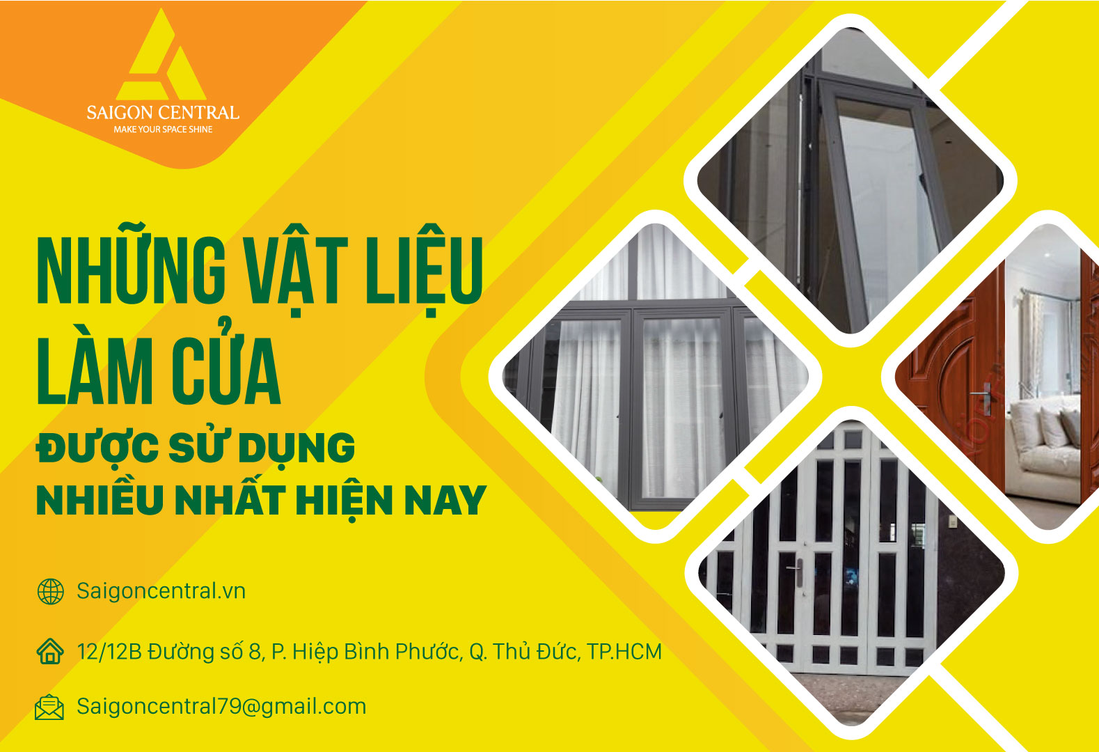 Những nguyên vật liệu làm cửa được sử dụng nhiều nhất hiện nay 