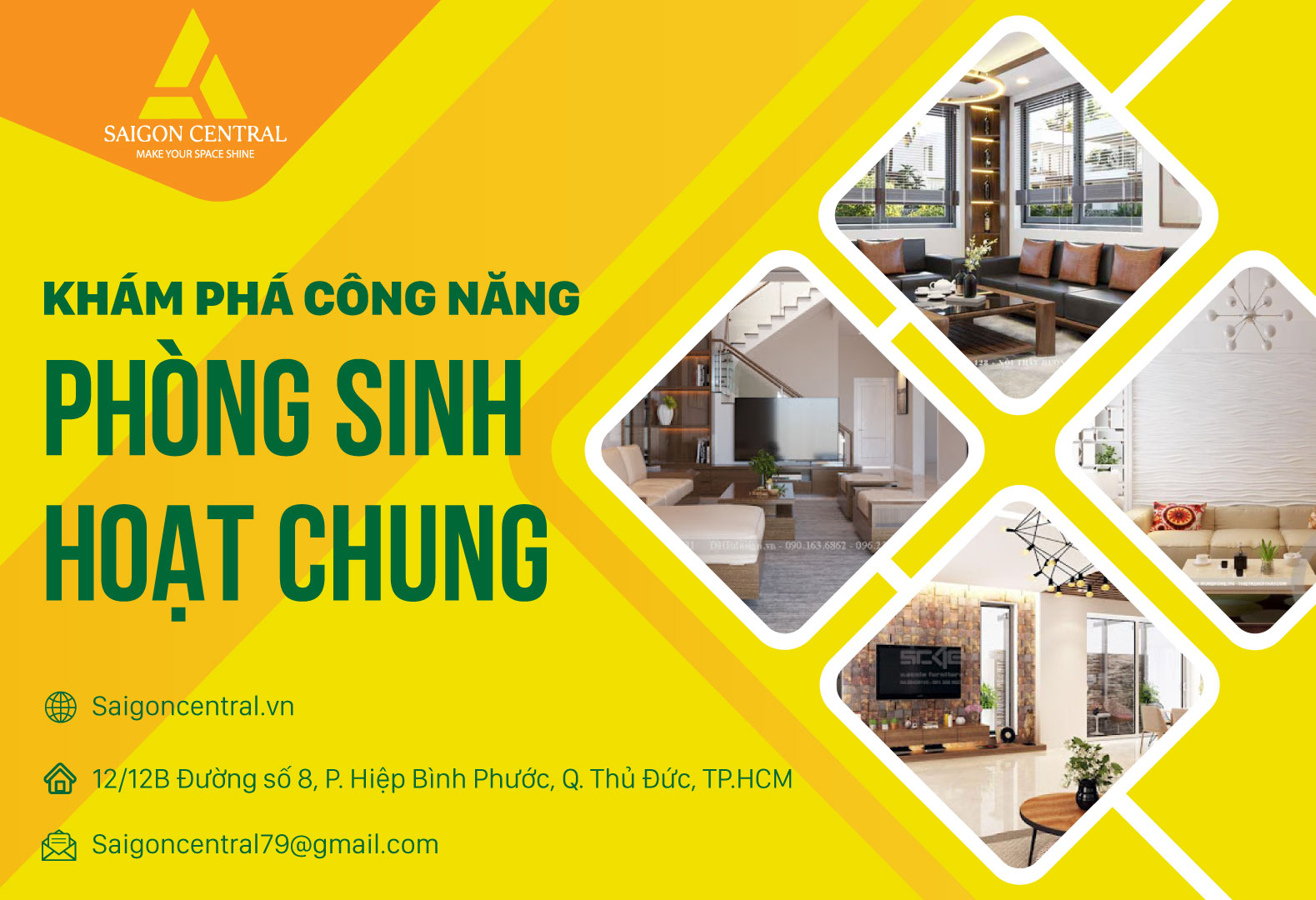 Khám phá công năng phòng sinh hoạt chung 