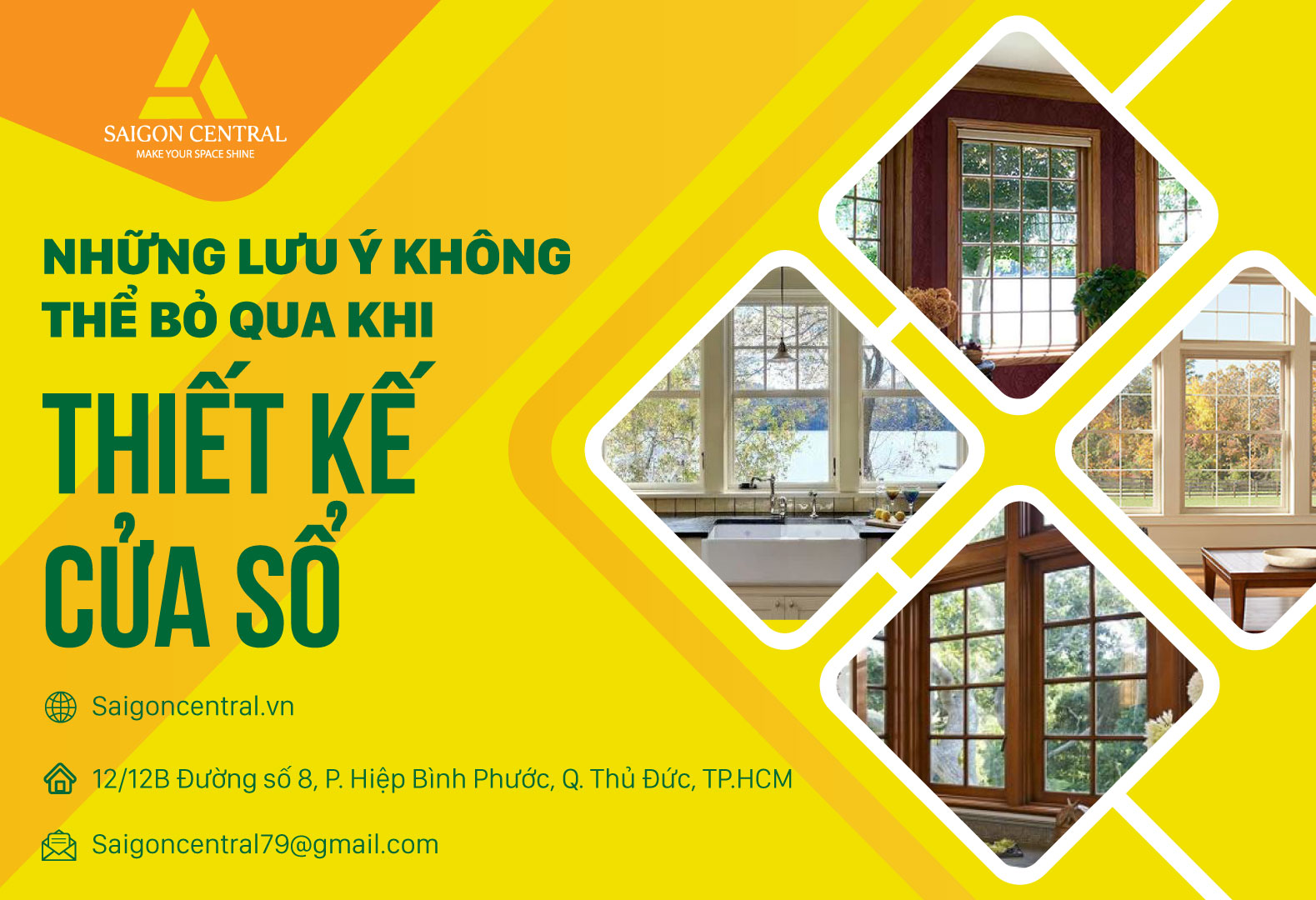 Những lưu ý không thể bỏ qua khi thiết kế cửa sổ 