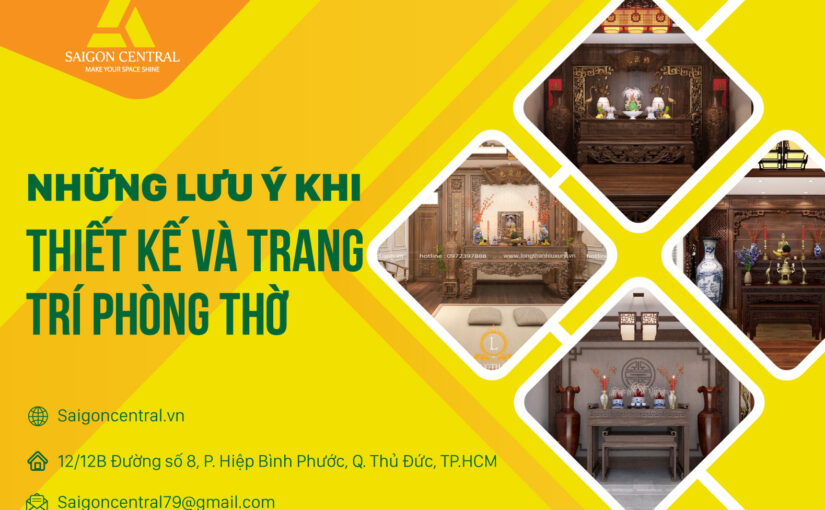 Những lưu ý khi thiết kế và trang trí phòng thờ
