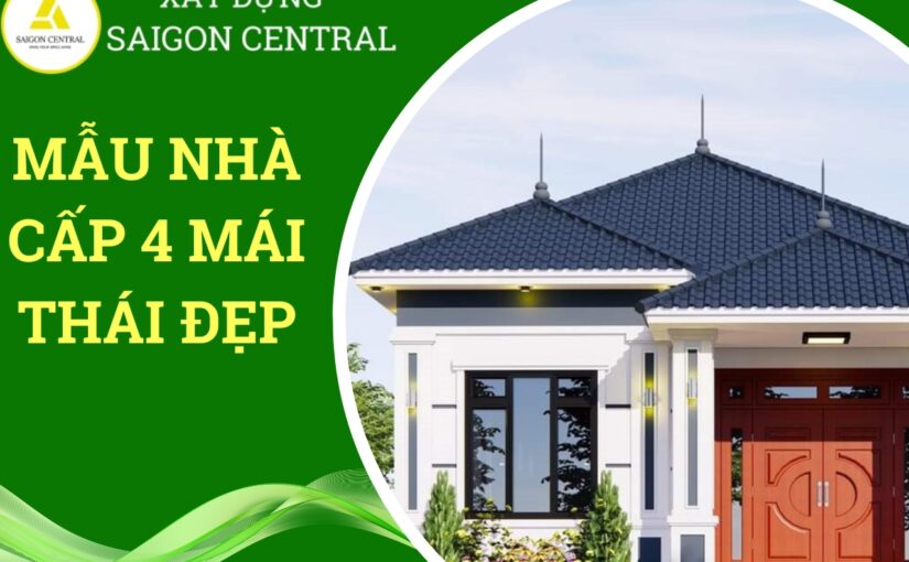 Mẫu nhà cấp 4 mái thái đẹp.